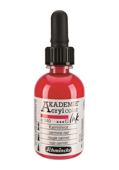 Schmincke : Akademie Akrilik Mürekkep : 50 Ml : 340 Carmine Red