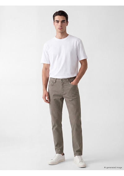 Lcwaıkıkı Classic Haki Regular Fit Gabardin Erkek Chino Pantolon