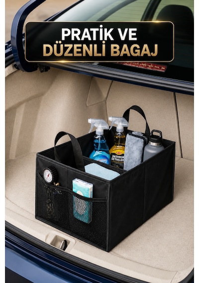 Araba Bagaj Çantası Araç İçi Bagaj Düzenleyici Araç Bagaj Organizer Oto Bagaj Düzenleyici 40x30x25cm