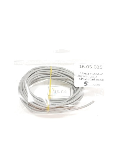 2,5mm 5metre Yanmaz Silikon Kablo Ttr Gri Renk 1 Adet
