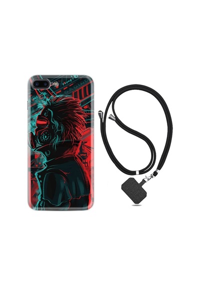 Iphone 7 8 Plus Uyumlu Kılıf Ipli Boyun Askılı Desenli Silikon Mask Mand 1686