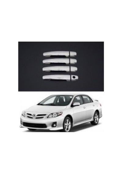 Toyota Corolla 2002-2007 Modeller Arası Krom Kapı Kolu 4 Kapı Paslanmaz Çelik