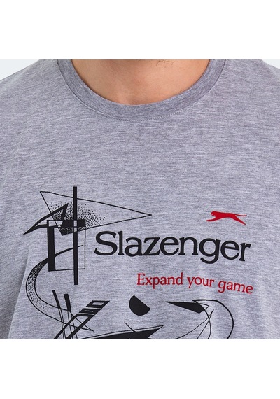 Slazenger KARNEN IN Oversize Erkek Tişört Gri