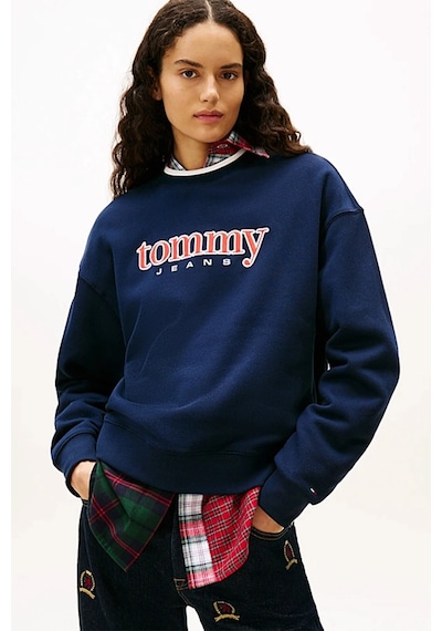 Tommy Jeans Kadın Sweatshirt-dw0dw22565-12528 Mavi