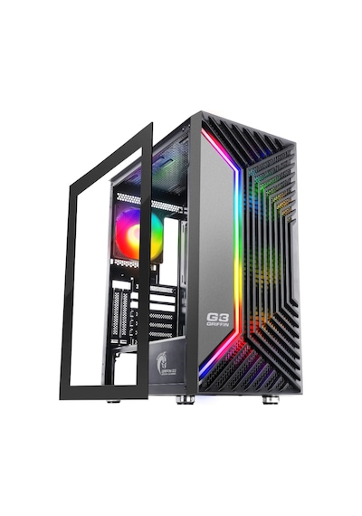 Green Griffin G3 Plus Argb Gaming Bilgisayar Kasası 4 120mm Fan + Tempered Cam 700w 80+ Bronze Psu Dahil + Mouse