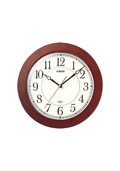 CASIO IQ-126-5DF DUVAR SAATİ Beyaz - Kahve