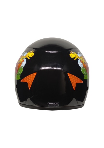 Mts Full Face Motosiklet Çocuk Kaskı K4 Dino Black Siyah