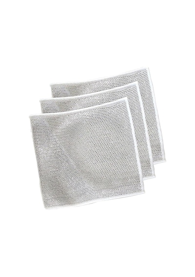 Bulaşık Ovma Ovalama Yanmış Yağ Ağır Kir Bezi Teli Telli Bez - 20x20 Cm. - 3 Adetlik Paket