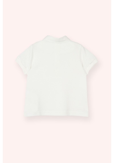 Panço Erkek Çocuk Yakalı Kısa Kollu T-shirt Ekru