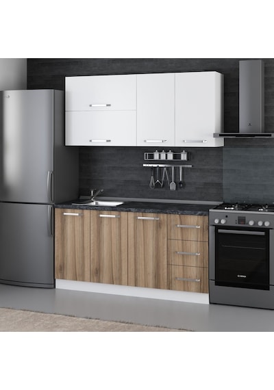 Minar 160 Cm Mutfak Dolabı Beyaz Dore 160-d2