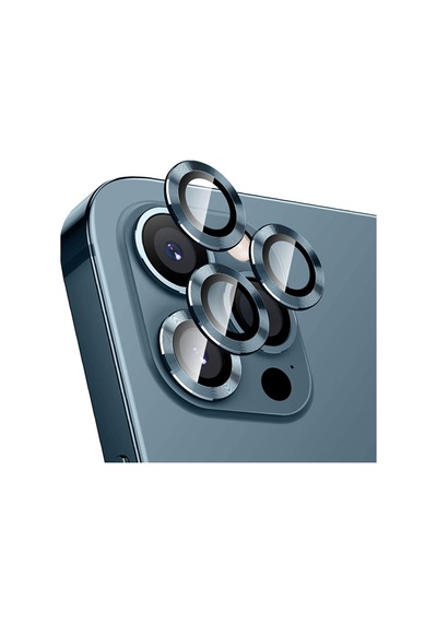 Apple Uyumlu   iPhone 12 Pro Max 3D Metal Çerçeveli Kamera Lens Koruyucu (484505230)
