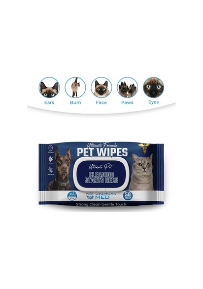 Healthon Med Evcil Hayvan Temizleme Mendili Tekli 50 Adet