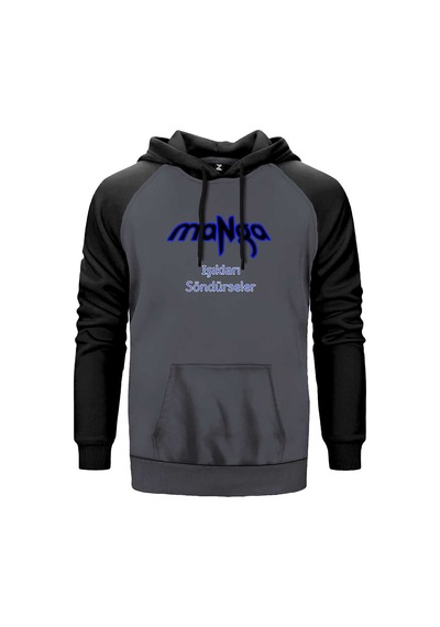 Manga Is Ikları So Ndu Rseler Gri Renk Reglan Kol Sweatshirt