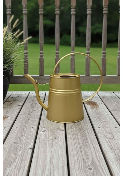 Sophia 2 Litre Metal Çiçek Saksı Sulama Kabı Modern Dekoratif Çok Amaçlı Sulak Petrol Mavisi Çok Renkli