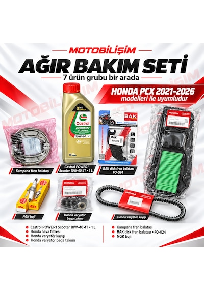 Honda Pcx 2021-2026 Ağır Bakım Seti