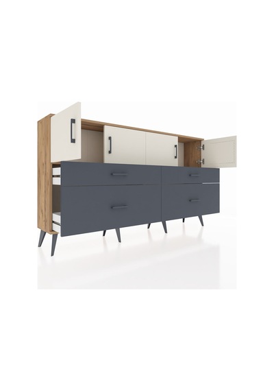 Arges Konsol 2 Raflı 4 Çekmeceli 4 Kapaklı 176x30x99 Çam-aytaşı/a Çam-aytaşı/antrasit Arges Konsol 2 Raflı 4 Çekmeceli 4 Kapaklı 176x30x99 Çam-aytaşı/a Çam-aytaşı/antrasit