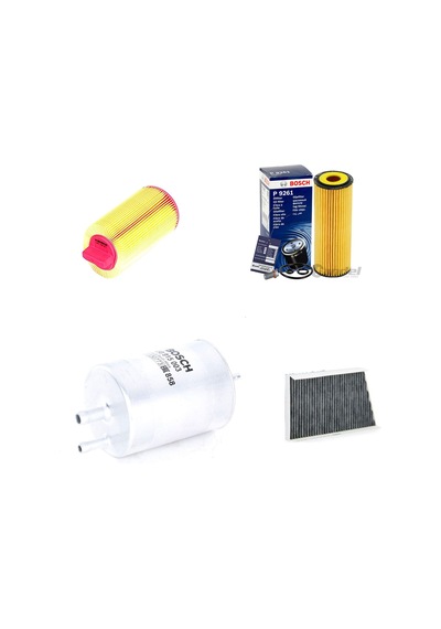 Bosch Filtre Bakım Seti Mercedes Clk 200 C209 2003-2009 Benzin Hava + Yağ F + Yakıt F. + Polen Sardes
