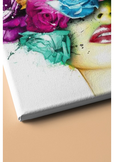 Webstyle Sayılarla Boyama Seti Kasnaklı Çiçek Kadın 6 40 X 50 Cm