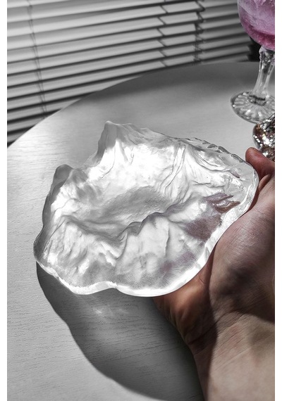 Kristal Cam Dağ Mountain Dizayn Buz Görünümlü 3d Kül Tablası Puro Küllük Mt177