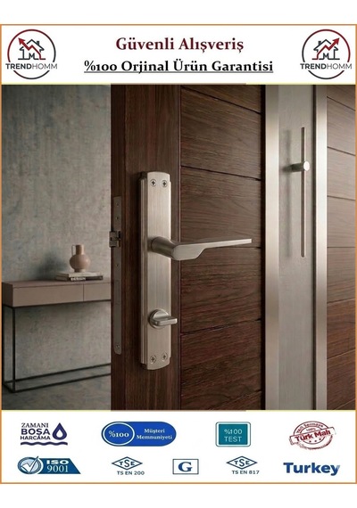 Grossavm Sedir Aynalı Wc Banyo Kapı Kolu - Nikel Saten - Wc Sağ