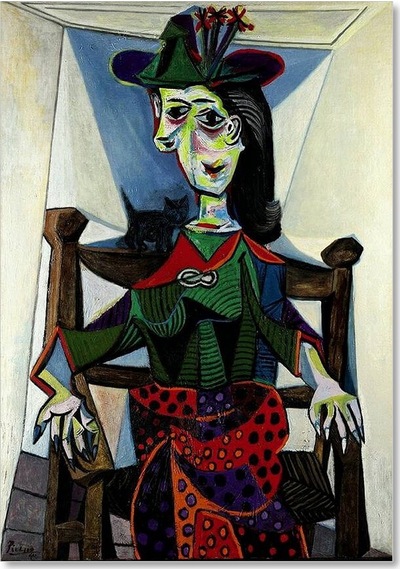 Cakasepetim Dora Maar Au Chat, 1941 By Pablo Picasso Ahşap Mdf Tablo