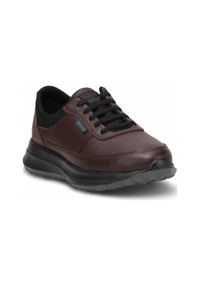 King Paolo L1378 Erkek Hakiki Deri Memory Foam Klasik Sneaker Kahverengi