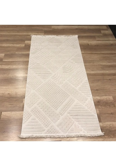 Hoom Rugs Mind 1119 Bej Modern İskandinav Kaymaz Taban Halı Bej
