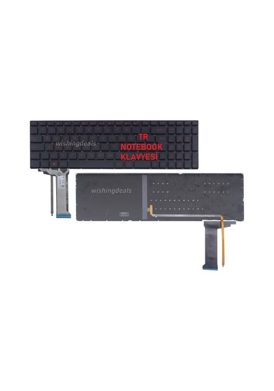 Asus G58, N551j, R555, R561, Zx50, Gl771 Notebook Klavyesi Siyah Tr, Işıklı / Kl0940bld 26932946