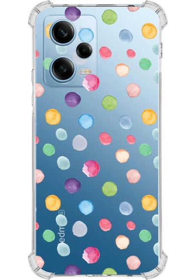 Prinrify Xiaomi Redmi Note 12 Pro 5g Water Color 6 Baskılı Şeffaf Köşe Korumalı Antişok Kılıf