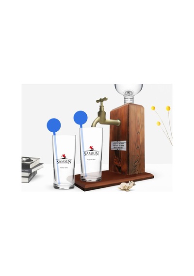 Kişiye Özel Renkli Baskılı Samsun Tasarımlı Turistik İkili Vodka