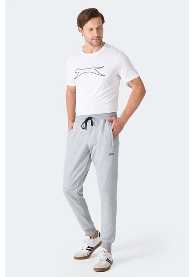 Slazenger Frenzy Erkek Fermuar Cepli Gri Eşofman Altı Gri