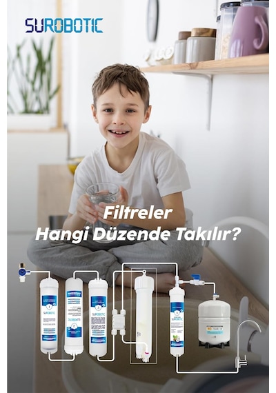 75 Gpd Membranlı 5 Filtreli Su Arıtma Cihazı 8 L Paslanmaz Çelik Tank Maksimum Arıtma Performansı Diğer