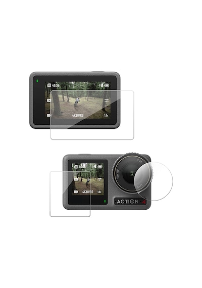 Ayex Temperli Cam Koruma Seti Telesin S6-flm-06-tdj Osmo Action 5 / 4 / 3 İle Uyumlu
