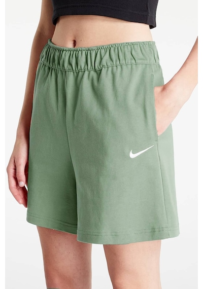 Nike Sportswear Essential Loose Fit Jersey Shorts Bol Kesim Jarse Kumaş Kadın Şort Yeşil Yeşil