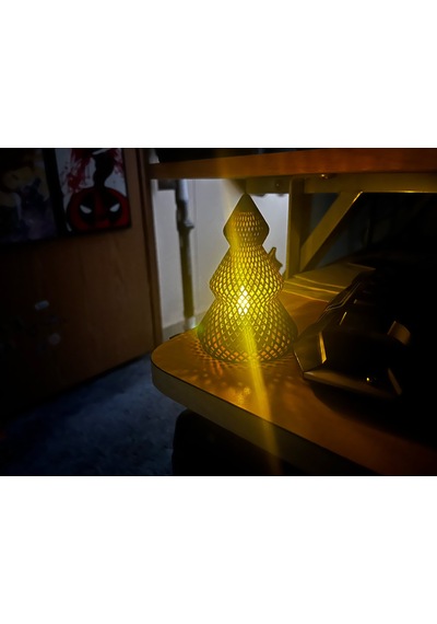Yılbaşı Ağacı Şeklinde Mini Mumluk Romantik Ev Dekoru 14cm