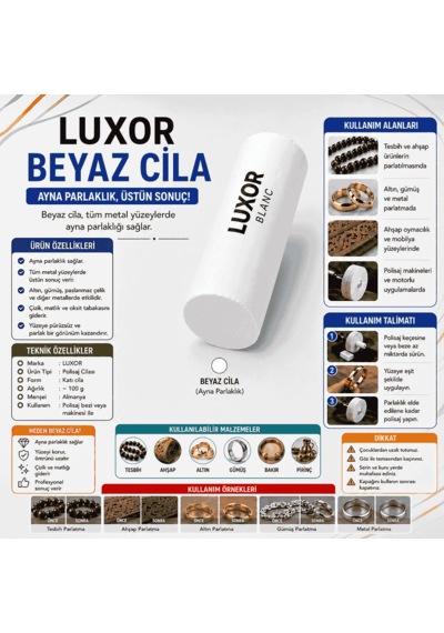 Luxor Polisaj Cila - Beyaz Cila