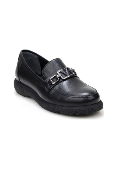 Pisagor Ps-44331 Hakiki Deri Kadın Loafer Ayakkabı Sıyah
