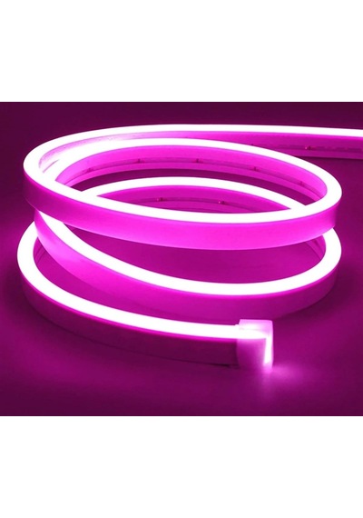 İnoled 12v Neon Pembe 5mt / Paket 6x12mm Pembe