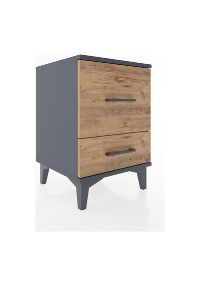 Hyperion Komodin 2 Çekmeceli 44x44x64 Antrasit-çam Antrasit