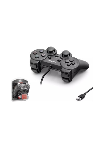 Nodar Nd401 Pc Uyumlu Usb Kablolu Titreşimli Oyun Kolu Gamepad - Siyah - 1 Adet