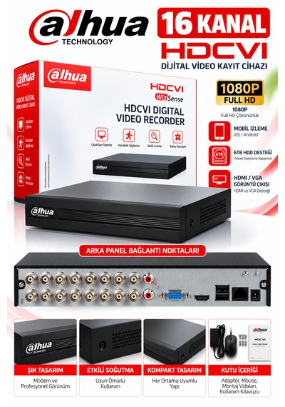 Xvr1b16-ı/t 16 Kanal Hdcvı Kamera Kayıt Cihazı