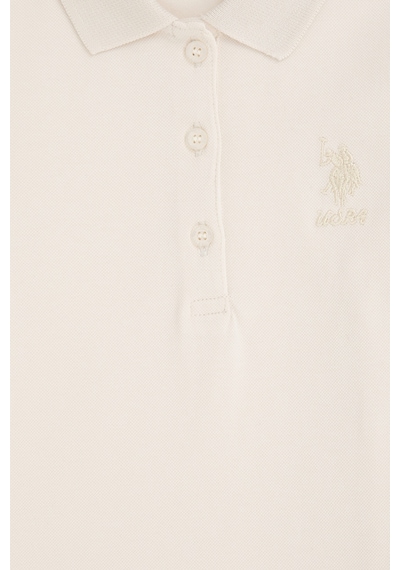 U.S. Polo Assn. Kız Çocuk Krem Polo Yaka Basic Sweatshirt 50296377-VR071