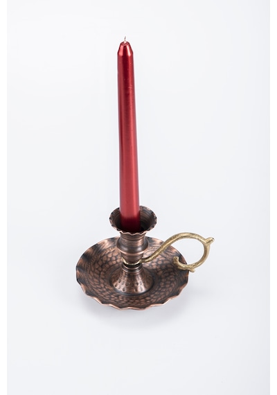 2'li Set Gaziantep Bakır Şamdan Set Şamdan-mumluk Set El İşlemesi Dövmesi Yük:9,5 Cm Kalınlık:0,80mm Eskitme Bakır Rose