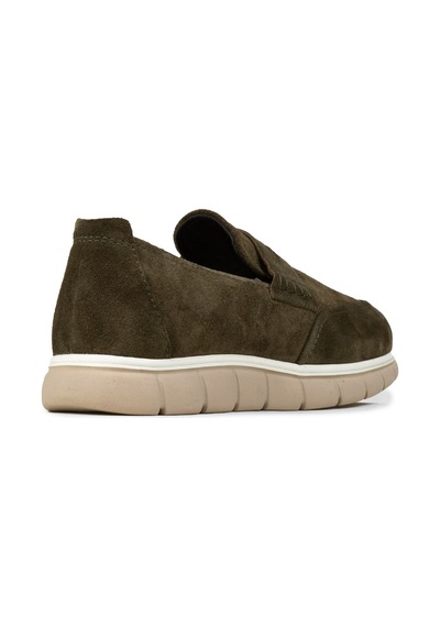 Deery Erkek Hakiki Süet Yeşil Loafer Ayakkabı - 02044mysle01