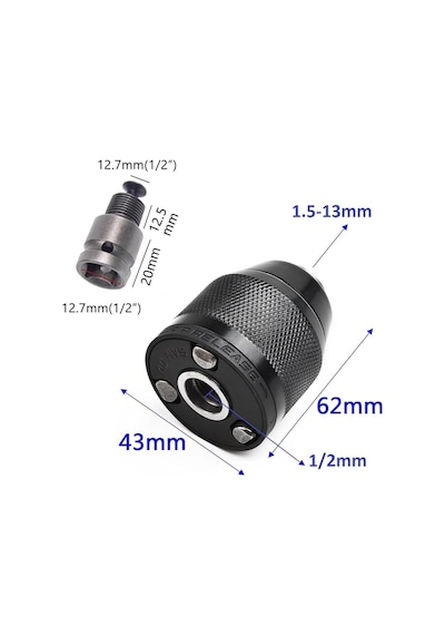Kilitlemeli Somun Sökme Sıkma Makinesi İçin 1 Adet Sds-max Metal Mandren Ve Adaptör Seti