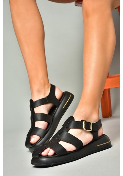 Fox Shoes S518106009 Siyah Kadın Sandalet Siyah