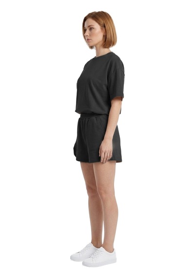 Cottonhıll Premium - Sway Collection Siyah Modal Şortlu Kadın Eşofman Takımı