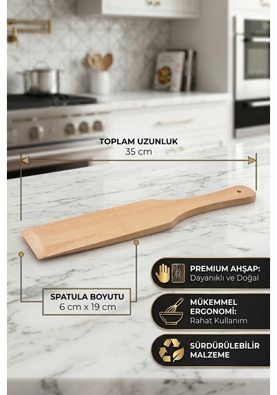Zambak Serisi Ahşap Hamur Açma Oklavası Merdanesi Börek Seti 6 Lı