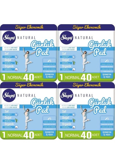 Sleepy Natural Günlük Ped Normal 160 Adet Süper Ekonomik