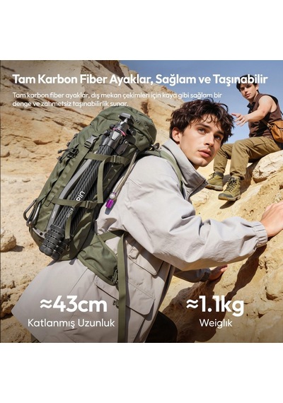 Ulanzi Tz01 163cm Versatile 2 İn 1 Karbon Fiber Tripod - S069
